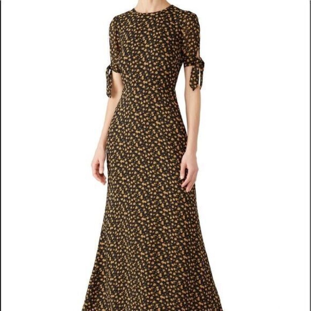 REFORMATION Maxi short sleeves Temescal Amsterdam Dress Brown size 6